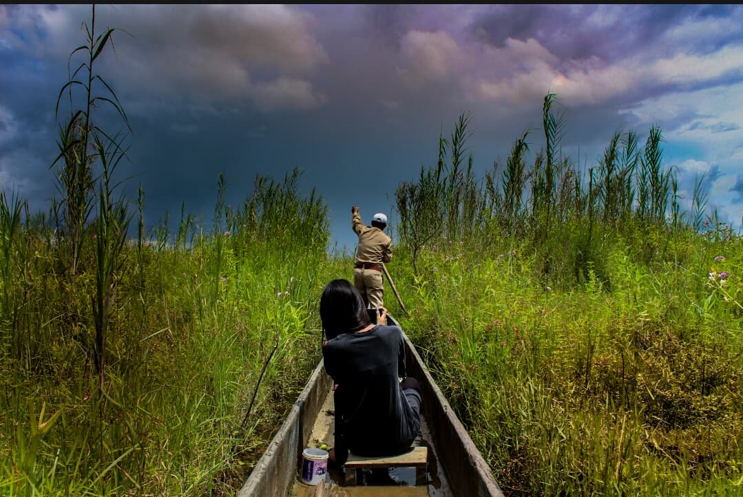 Boat tour in Loktak Lake